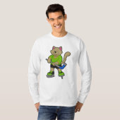Eishockey mit Eishockeyschläger T-Shirt (Vorne ganz)
