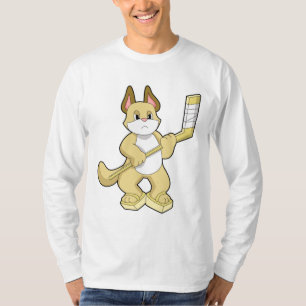 Eishockey mit Eishockeyschläger T-Shirt