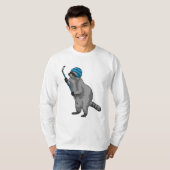 Eishockey mit Eishockeyschläger T-Shirt (Vorne ganz)