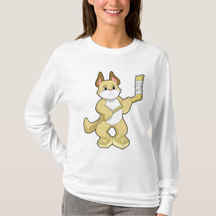 Eishockey mit Eishockeyschläger T-Shirt