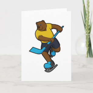 Eishockey mit Eishockeystick Karte