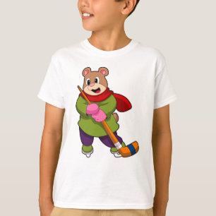 Eishockey mit Eishockeystick T-Shirt