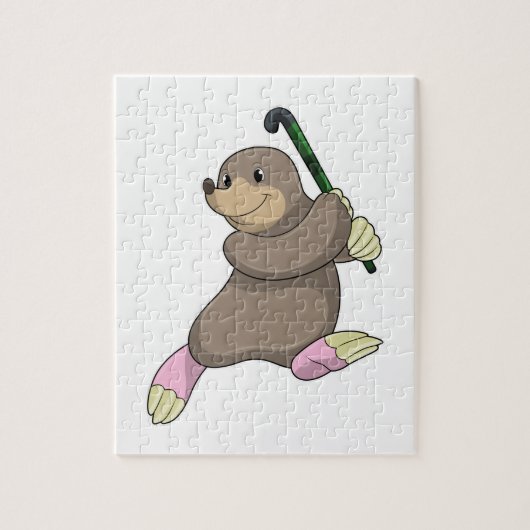 Eishockey mit Hockeyschläger Puzzle (Vertikal)