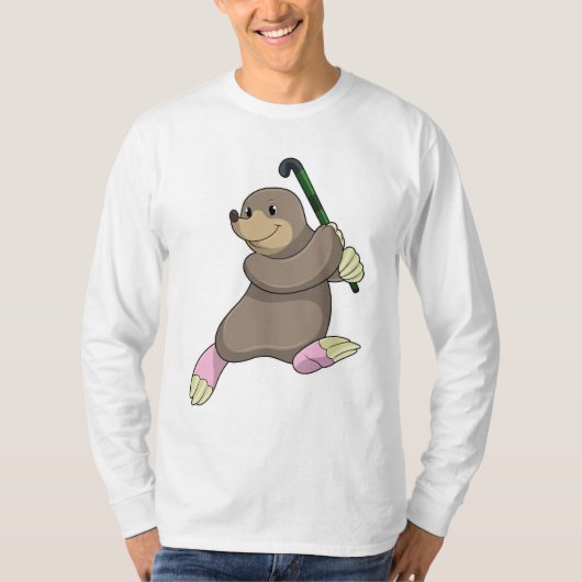 Eishockey mit Hockeyschläger T-Shirt (Vorderseite)