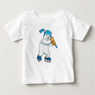 Eishockey mit Stick Baby T-shirt