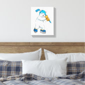 Eishockey mit Stick Leinwanddruck (Insitu (Schlafzimmer))
