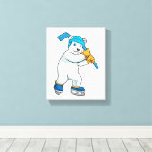 Eishockey mit Stick Leinwanddruck (Insitu (Holzboden))