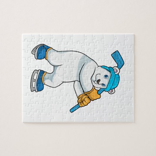 Eishockey mit Stick Puzzle (Horizontal)