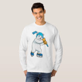 Eishockey mit Stick T-Shirt (Vorne ganz)