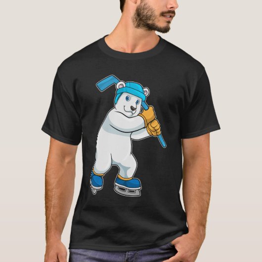 Eishockey mit Stick T-Shirt (Vorderseite)