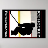 Eishockey Motivierend Poster - Durchhaltevermögen (Vorne)