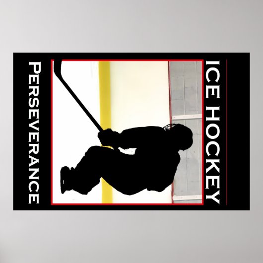Eishockey Motivierend Poster - Durchhaltevermögen (Vorne)