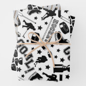 Eishockey Muster Pucks Sticks Spielspiel Geschenkpapier Set (Beispiel)