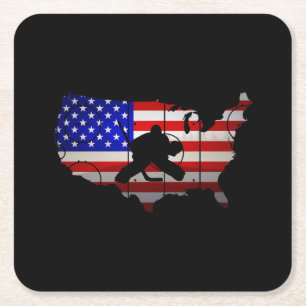 Eishockey-Nationalmannschaft Rechteckiger Pappuntersetzer