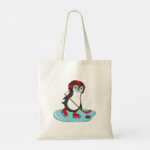 Eishockey Niedlich Penguin Tragetasche (Rückseite)