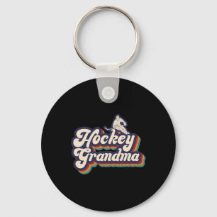 Eishockey-Oma eines Hockeyspielers Großmutter Schlüsselanhänger