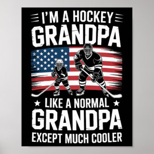 Eishockey-Opa wie ein normaler Opa außer Mu Poster