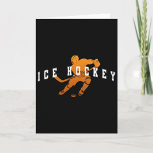 Eishockey Orange Team Spieler Varsity Text Karte