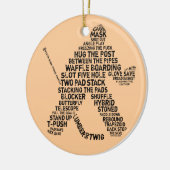 Eishockey-Ornament Keramikornament (Links)