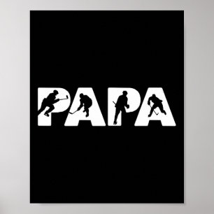 Eishockey Papa Lustiger Vater Eishockey Vater Poster