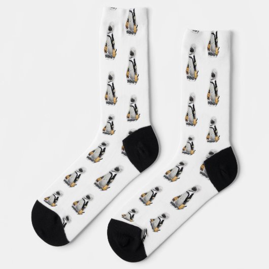 Eishockey Penguin Socken (Linkes Detail)