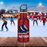Eishockey Personalisiert Kids Stainless Steel Wate Edelstahlflasche<br><div class="desc">Personalisiertes Design für Ihre kleinen Sportler und Sportfans.</div>