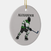 Eishockey Player Illustrierte Keramik Ornament (Rechts)