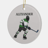 Eishockey Player Illustrierte Keramik Ornament (Links)