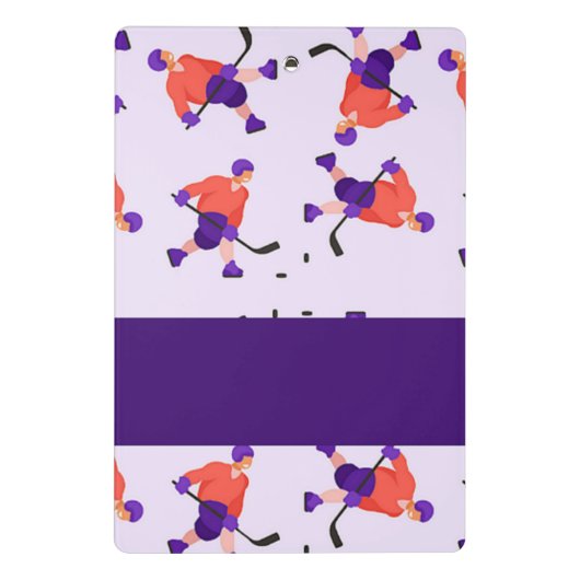 Eishockey Player Mini Klemmbrett (Rückseite)