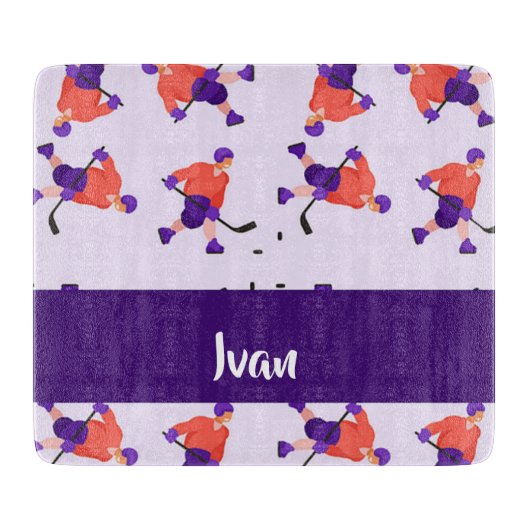 Eishockey Player Schneidebrett (Vorderseite)