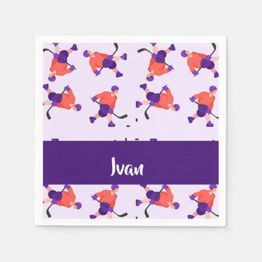 Eishockey Player Serviette (Vorderseite)