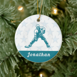 Eishockey Player Star Individuelle Name Winterspor Keramik Ornament