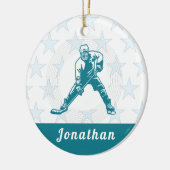 Eishockey Player Star Individuelle Name Winterspor Keramik Ornament (Links)