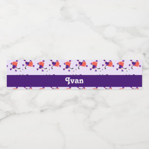 Eishockey Player Wasserflaschenetikett