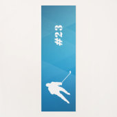Eishockey Player Workout Mat Blue und White  Yogamatte (Vorderseite)