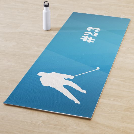 Eishockey Player Workout Mat Blue und White  Yogamatte (Beispiel)