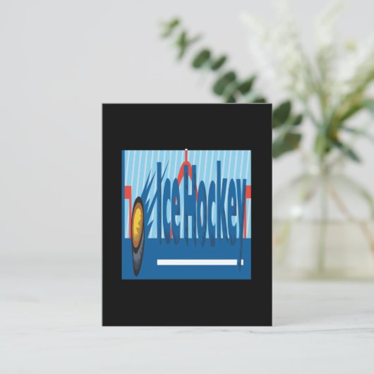 Eishockey Postkarte (Stehend Vorderseite)