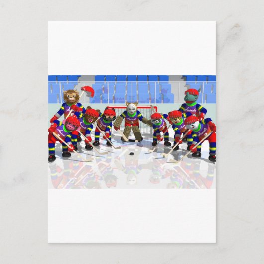 Eishockey Postkarte (Vorderseite)