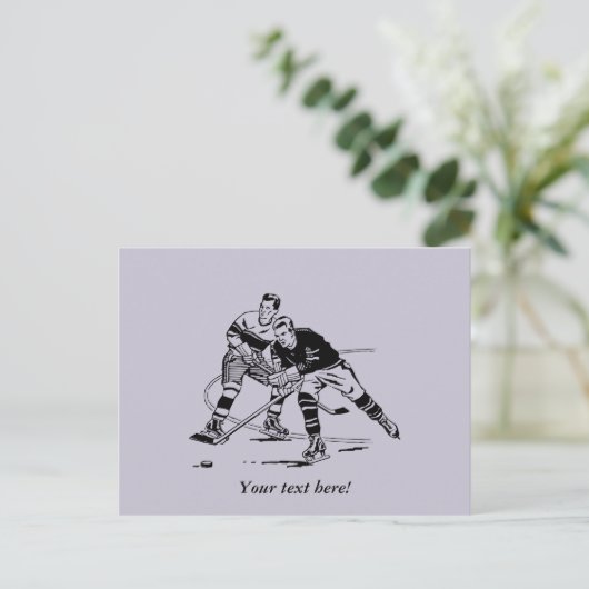 Eishockey Postkarte (Stehend Vorderseite)