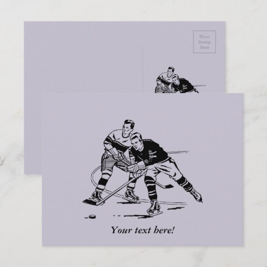 Eishockey Postkarte (Vorne/Hinten)