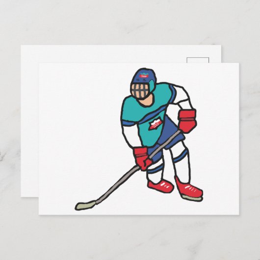 Eishockey Postkarte (Vorne/Hinten)