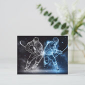 Eishockey Postkarte (Stehend Vorderseite)