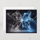 Eishockey Postkarte (Vorne/Hinten)