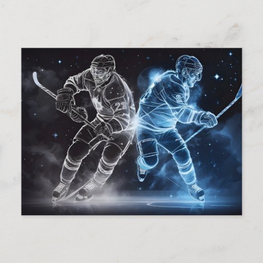 Eishockey Postkarte (Vorderseite)
