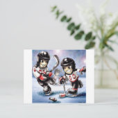 Eishockey Postkarte (Stehend Vorderseite)