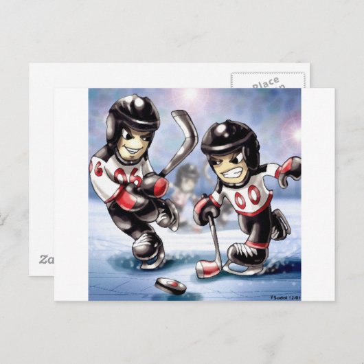 Eishockey Postkarte (Vorne/Hinten)