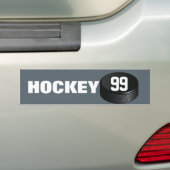 Eishockey-Puck mit Autoaufkleber Nummer (Auf Auto)