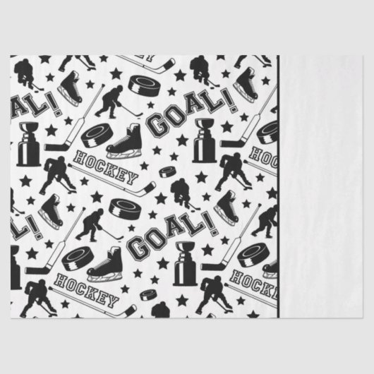 Eishockey Pucks Sticks Spieleziele Sport Seidenpapier (Vorderseite)