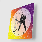 Eishockey Quadratische Wanduhr (Winkel)