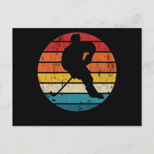 Eishockey Retro Feldhockey Hallenhockey Sport Postkarte